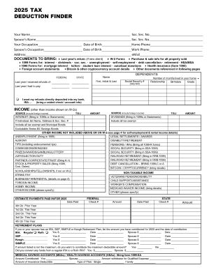 2011 Tax Deduction Finder